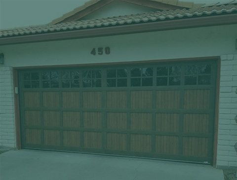 2 garage doors with glazing